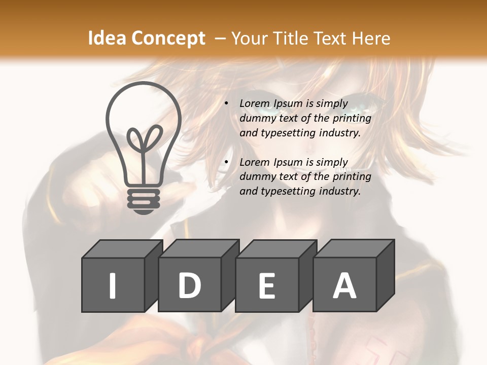 A Anime Character With Blonde Hair And Blue Eyes PowerPoint Template