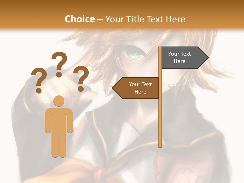 A Anime Character With Blonde Hair And Blue Eyes PowerPoint Template