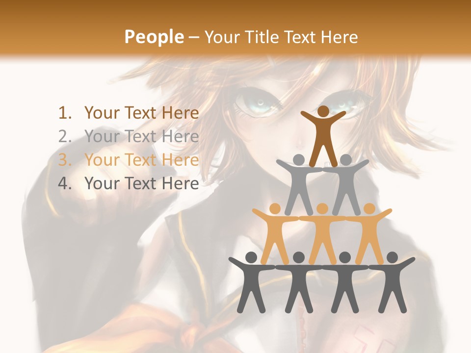 A Anime Character With Blonde Hair And Blue Eyes PowerPoint Template