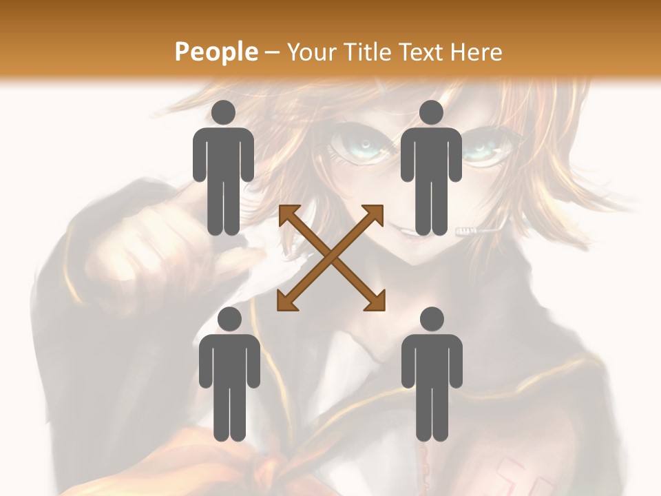 A Anime Character With Blonde Hair And Blue Eyes PowerPoint Template