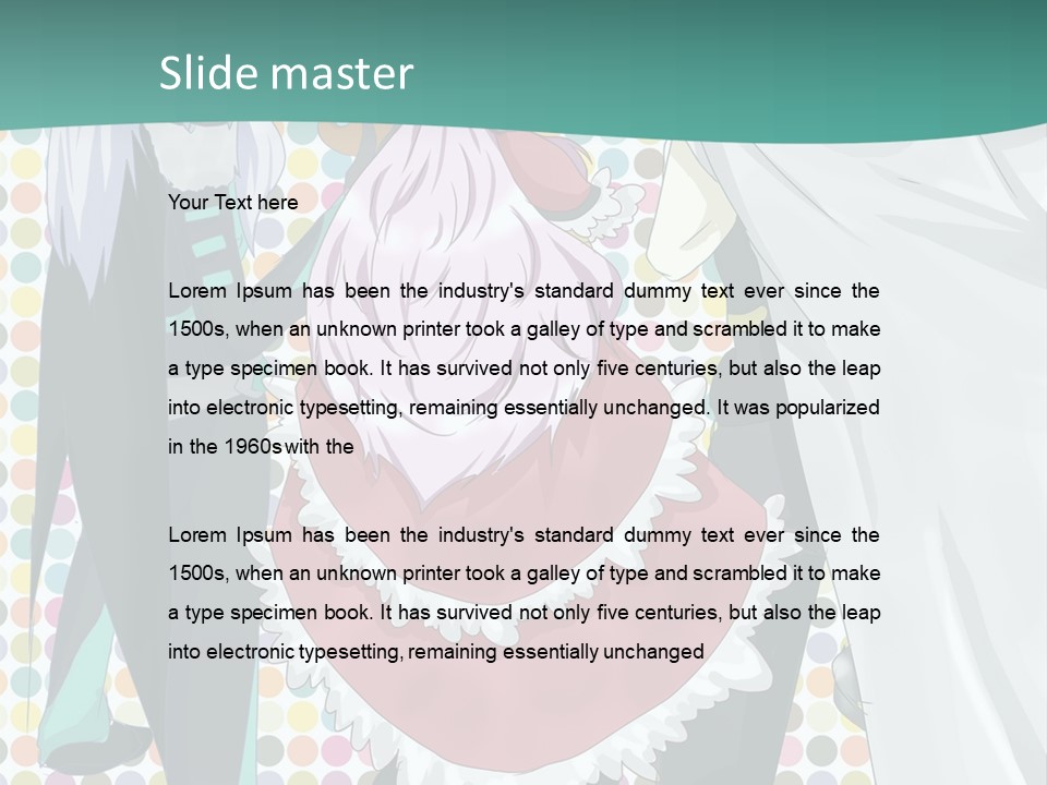 A Group Of Anime Characters Standing Next To Each Other PowerPoint Template