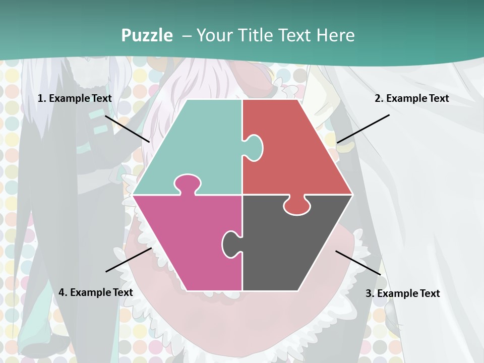 A Group Of Anime Characters Standing Next To Each Other PowerPoint Template