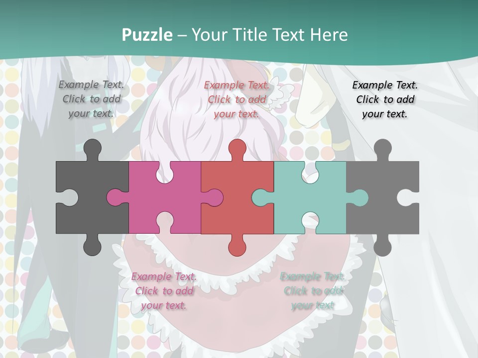 A Group Of Anime Characters Standing Next To Each Other PowerPoint Template