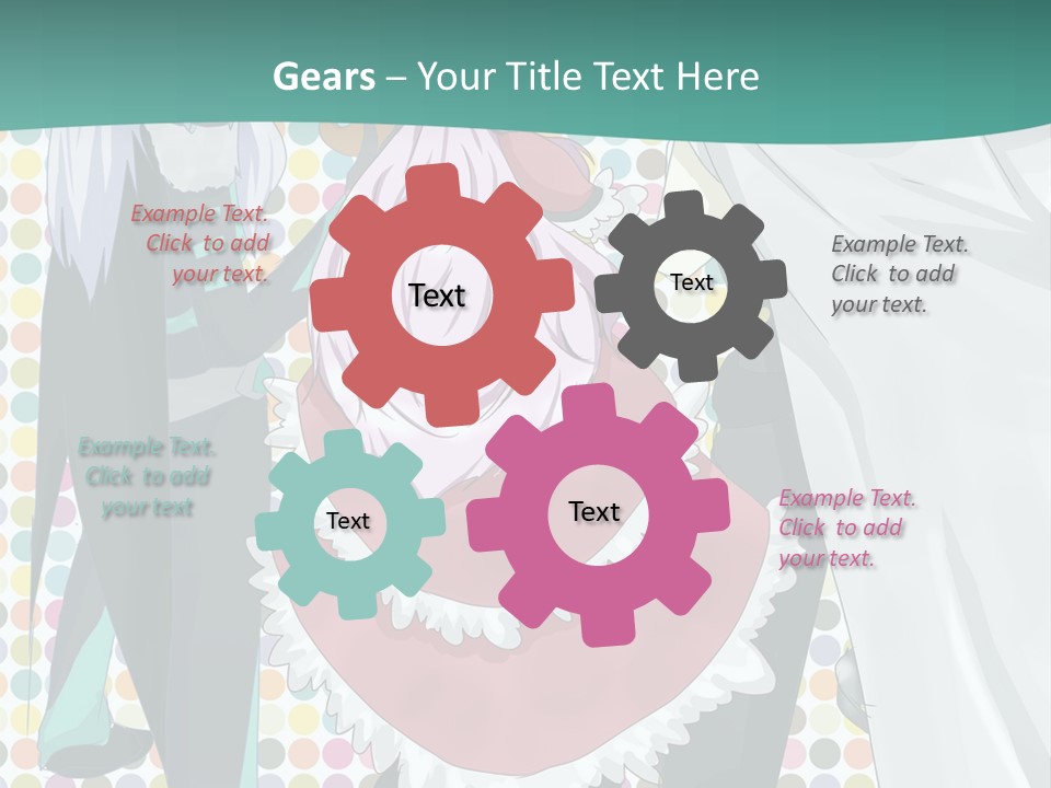 A Group Of Anime Characters Standing Next To Each Other PowerPoint Template