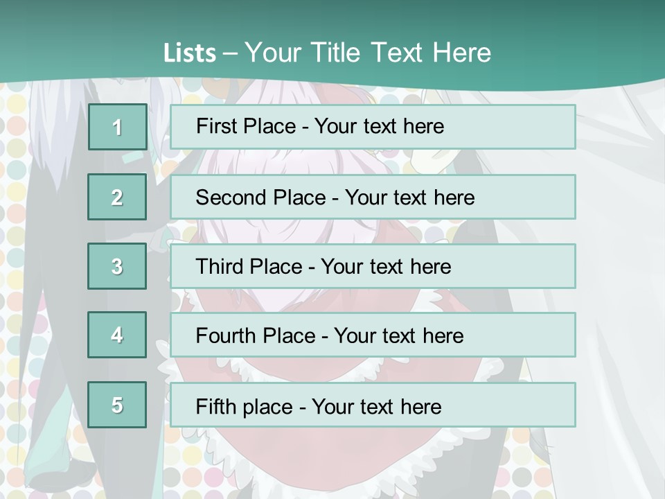 A Group Of Anime Characters Standing Next To Each Other PowerPoint Template