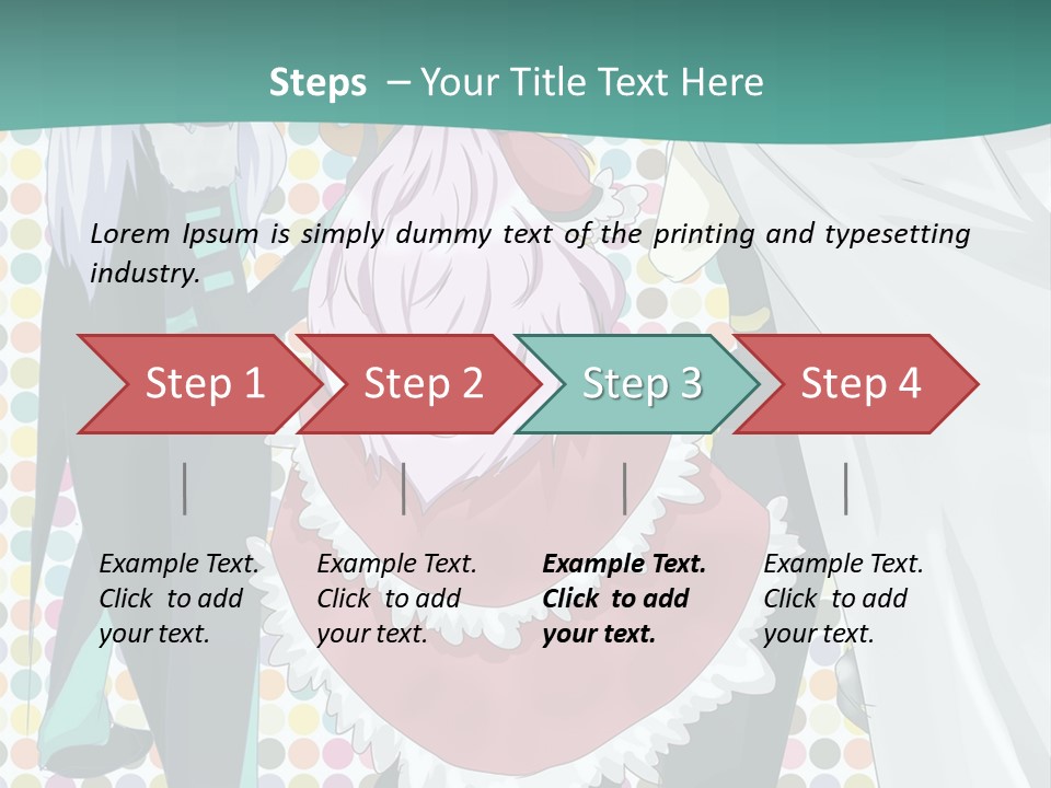 A Group Of Anime Characters Standing Next To Each Other PowerPoint Template
