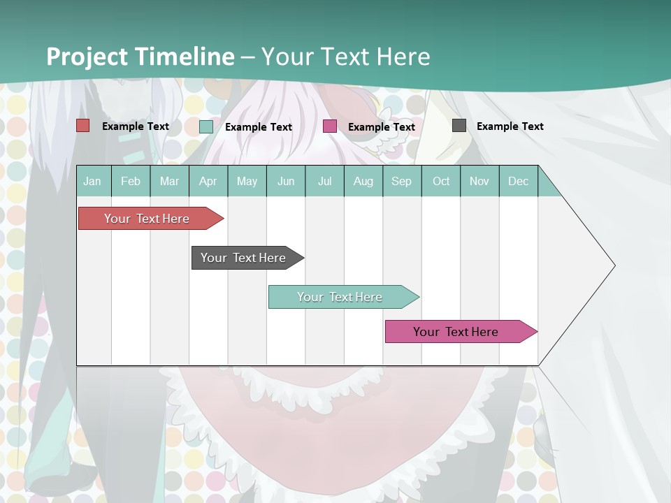 A Group Of Anime Characters Standing Next To Each Other PowerPoint Template