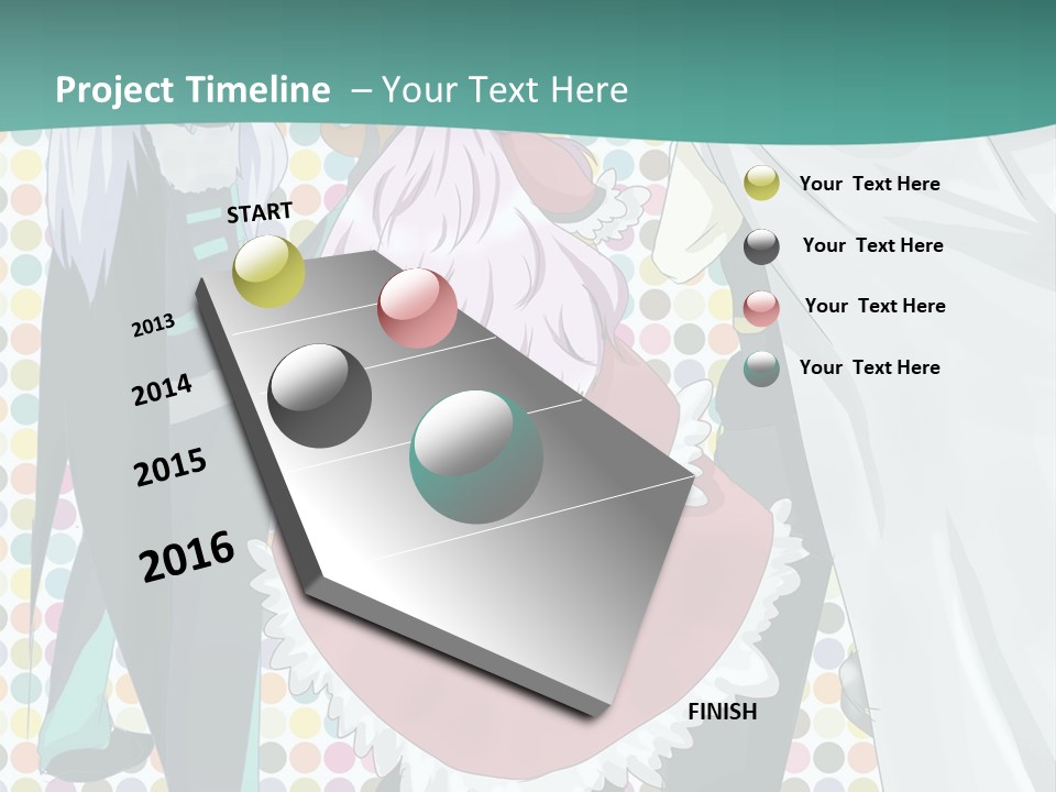 A Group Of Anime Characters Standing Next To Each Other PowerPoint Template