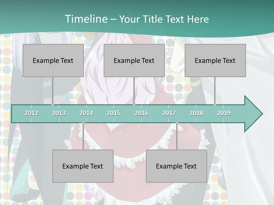 A Group Of Anime Characters Standing Next To Each Other PowerPoint Template