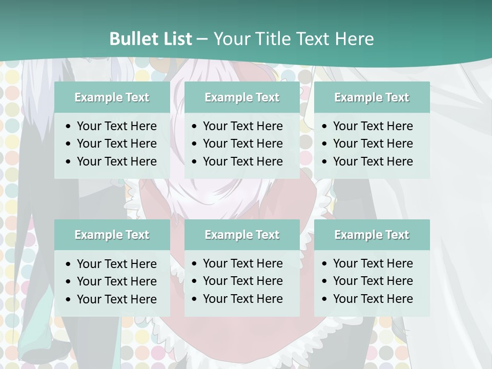 A Group Of Anime Characters Standing Next To Each Other PowerPoint Template