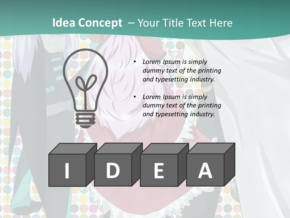 A Group Of Anime Characters Standing Next To Each Other PowerPoint Template