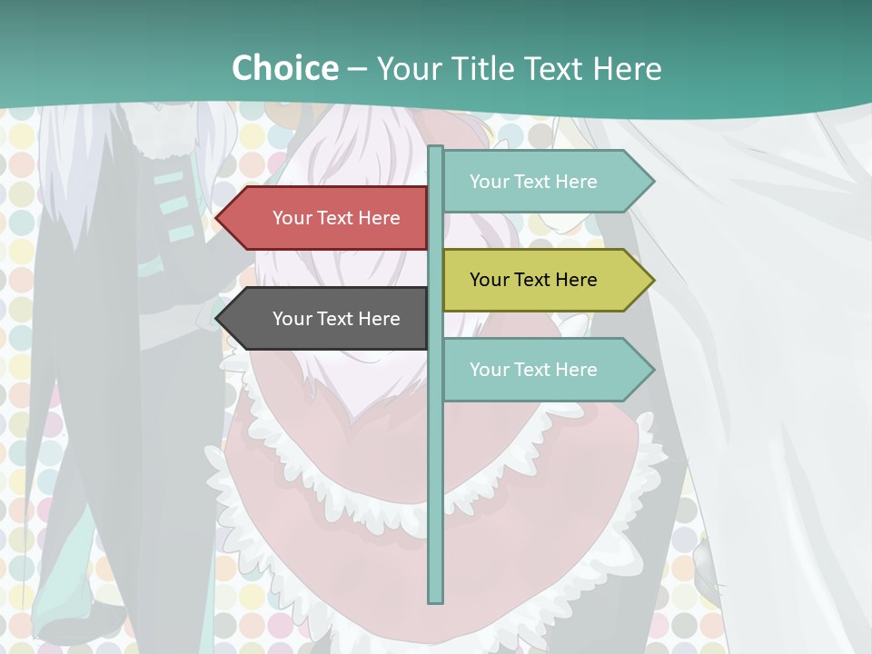 A Group Of Anime Characters Standing Next To Each Other PowerPoint Template