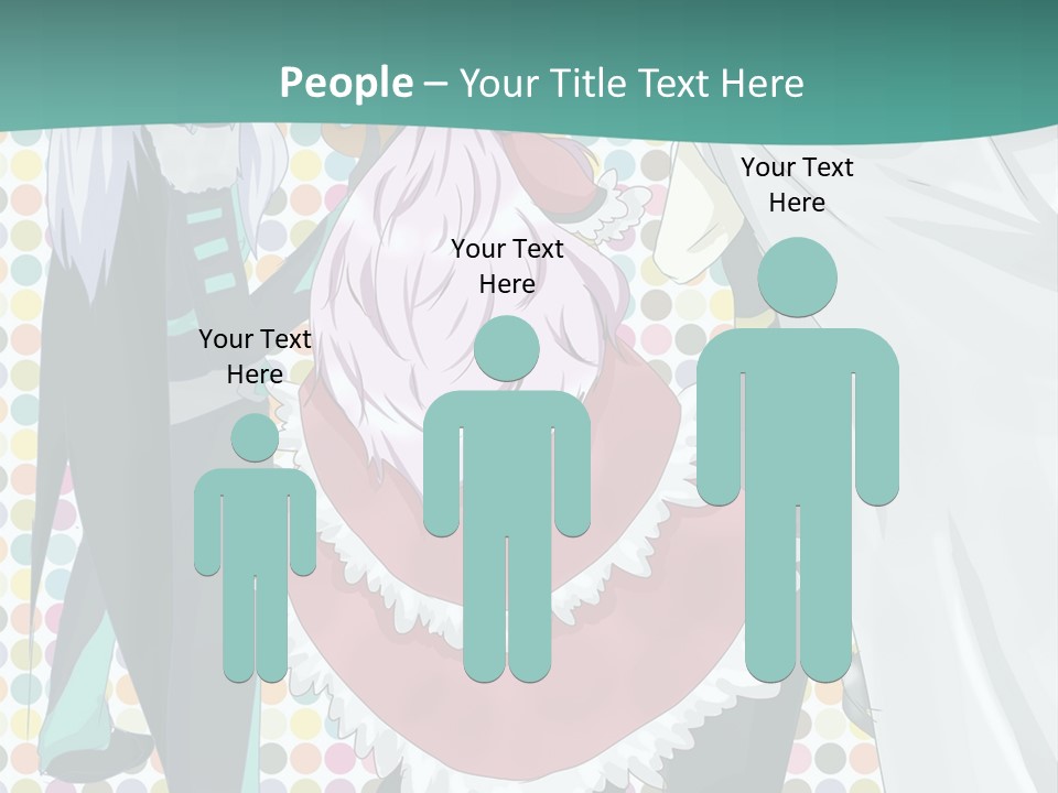 A Group Of Anime Characters Standing Next To Each Other PowerPoint Template