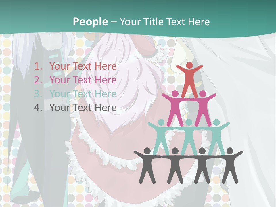 A Group Of Anime Characters Standing Next To Each Other PowerPoint Template