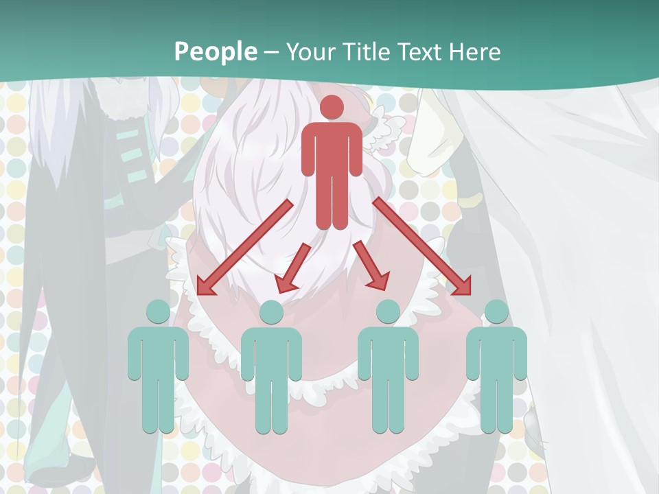 A Group Of Anime Characters Standing Next To Each Other PowerPoint Template