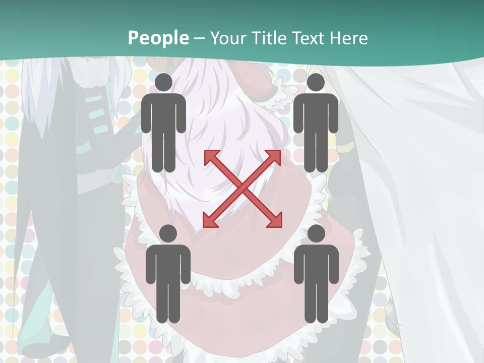 A Group Of Anime Characters Standing Next To Each Other PowerPoint Template