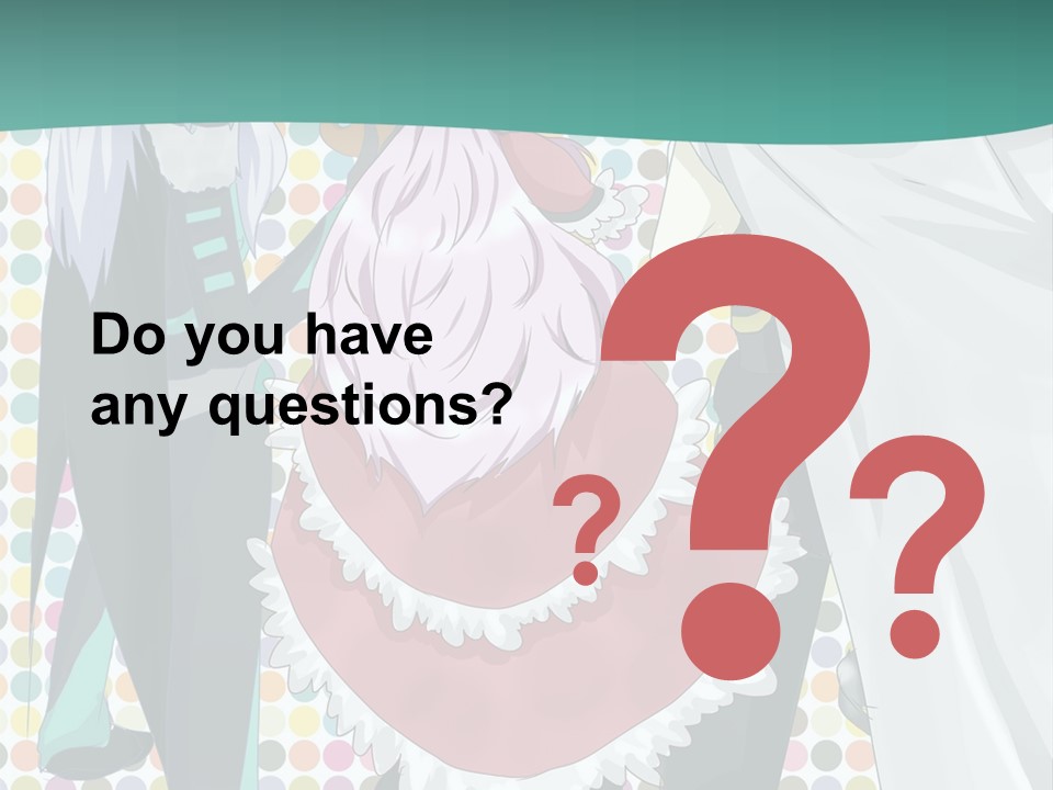 A Group Of Anime Characters Standing Next To Each Other PowerPoint Template