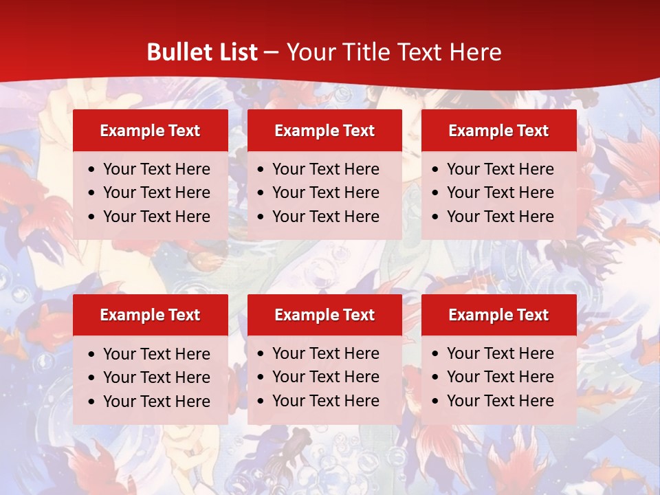 Two People Surrounded By Fish Powerpoint Template PowerPoint Template