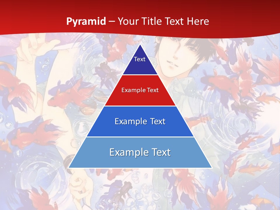 Two People Surrounded By Fish Powerpoint Template PowerPoint Template