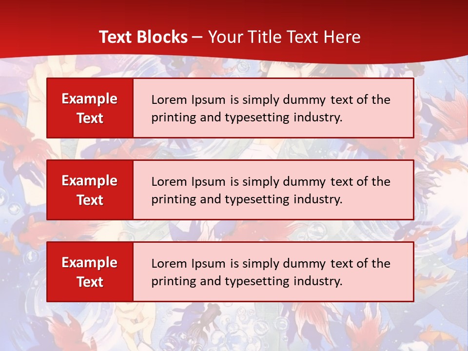 Two People Surrounded By Fish Powerpoint Template PowerPoint Template