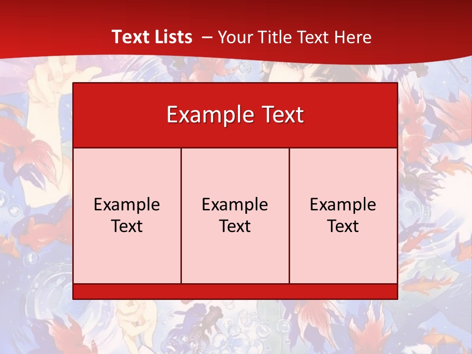 Two People Surrounded By Fish Powerpoint Template PowerPoint Template