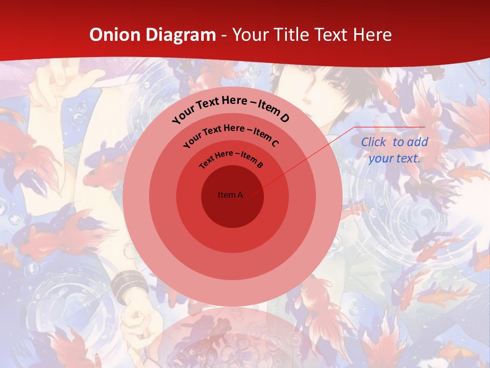 Two People Surrounded By Fish Powerpoint Template PowerPoint Template