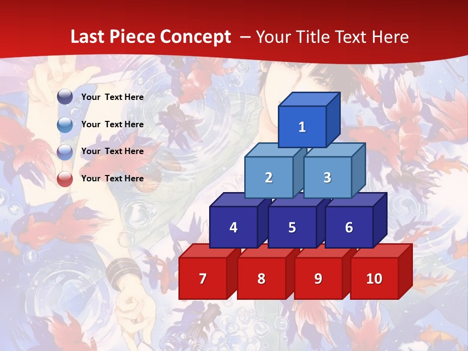 Two People Surrounded By Fish Powerpoint Template PowerPoint Template