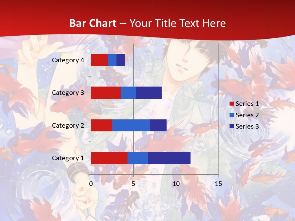 Two People Surrounded By Fish Powerpoint Template PowerPoint Template