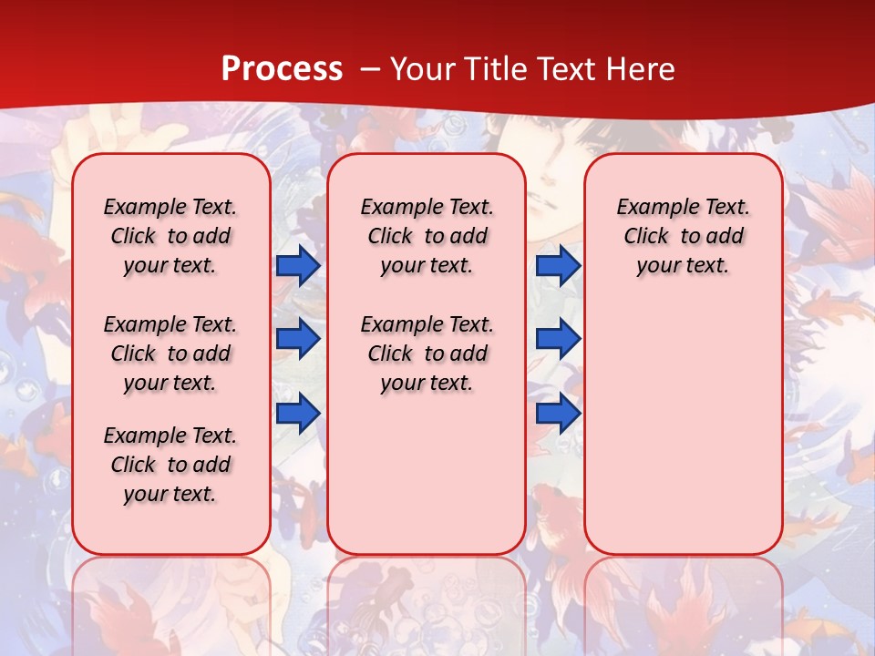 Two People Surrounded By Fish Powerpoint Template PowerPoint Template