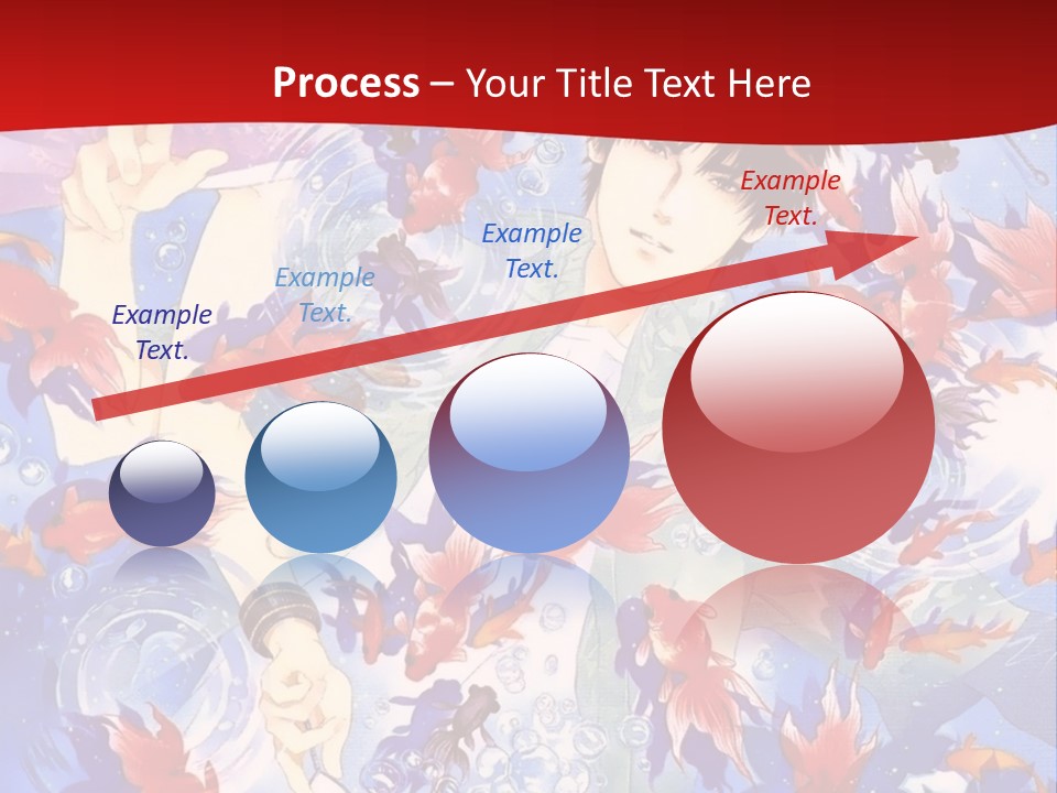 Two People Surrounded By Fish Powerpoint Template PowerPoint Template