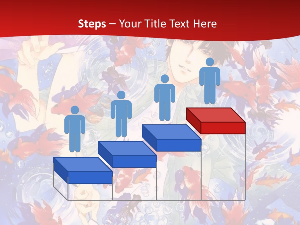 Two People Surrounded By Fish Powerpoint Template PowerPoint Template