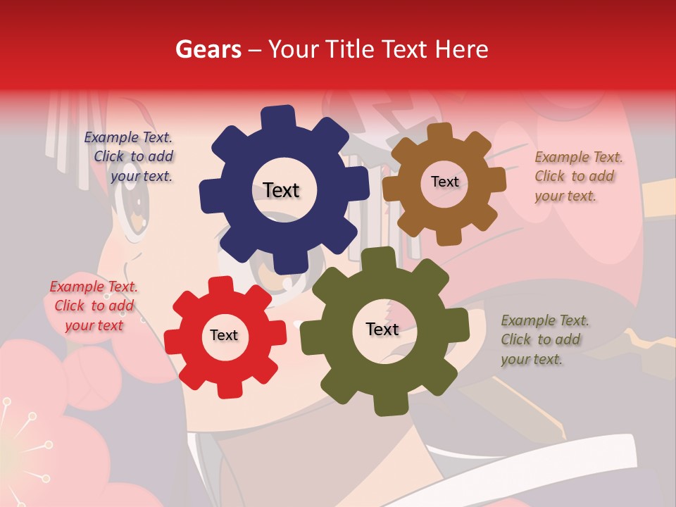 A Woman With Red Hair And A Hat On Her Head PowerPoint Template