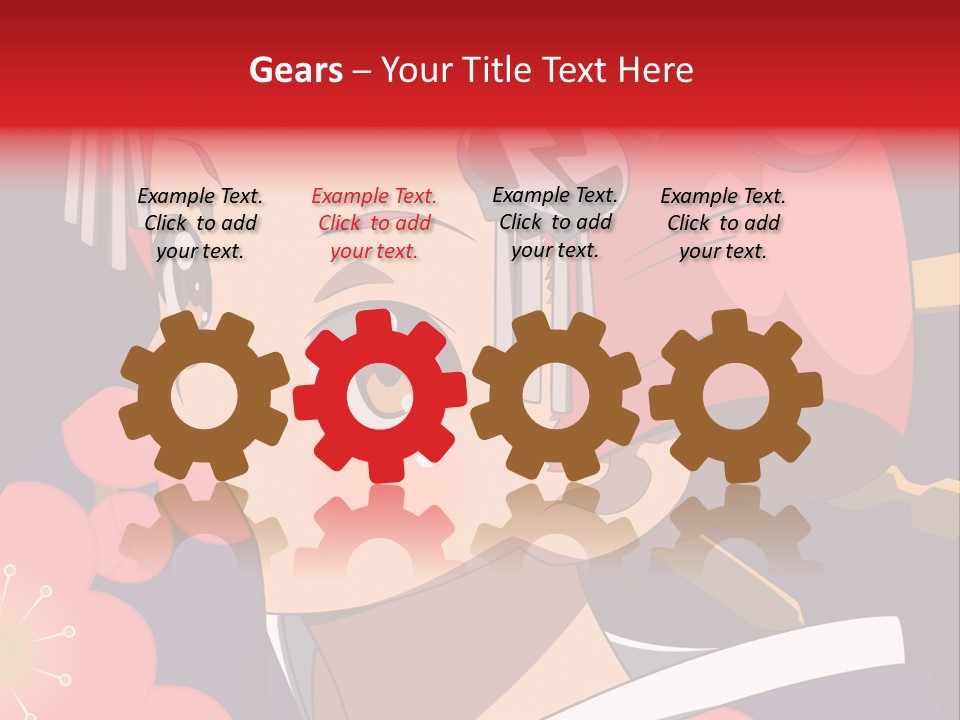 A Woman With Red Hair And A Hat On Her Head PowerPoint Template