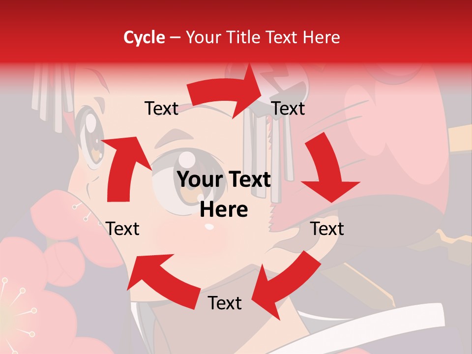 A Woman With Red Hair And A Hat On Her Head PowerPoint Template