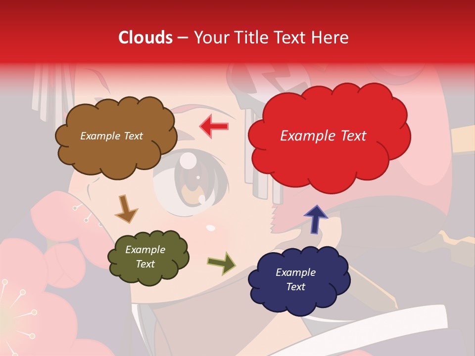 A Woman With Red Hair And A Hat On Her Head PowerPoint Template