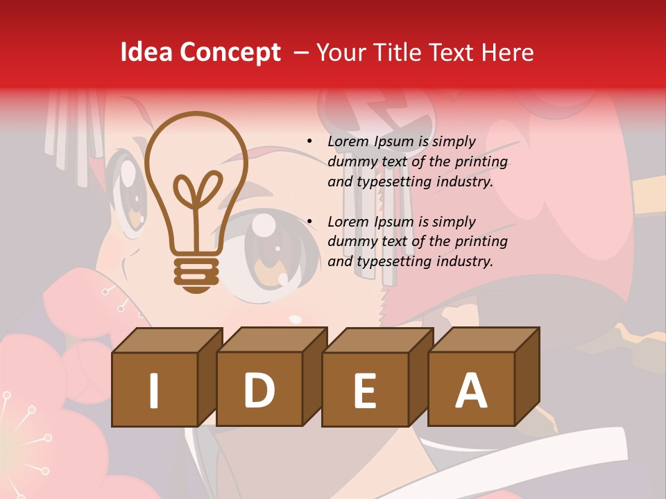 A Woman With Red Hair And A Hat On Her Head PowerPoint Template