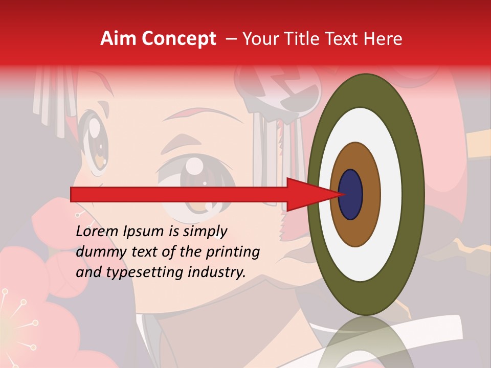 A Woman With Red Hair And A Hat On Her Head PowerPoint Template