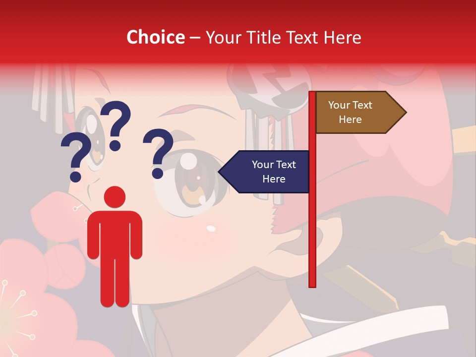 A Woman With Red Hair And A Hat On Her Head PowerPoint Template