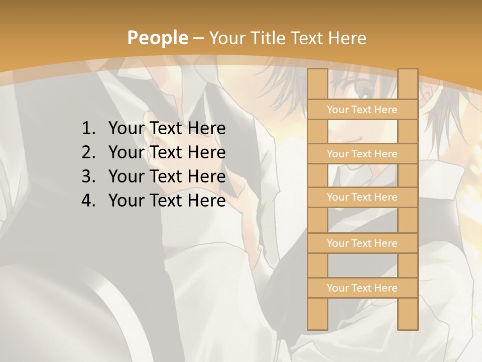 A Couple Of People Standing Next To Each Other PowerPoint Template