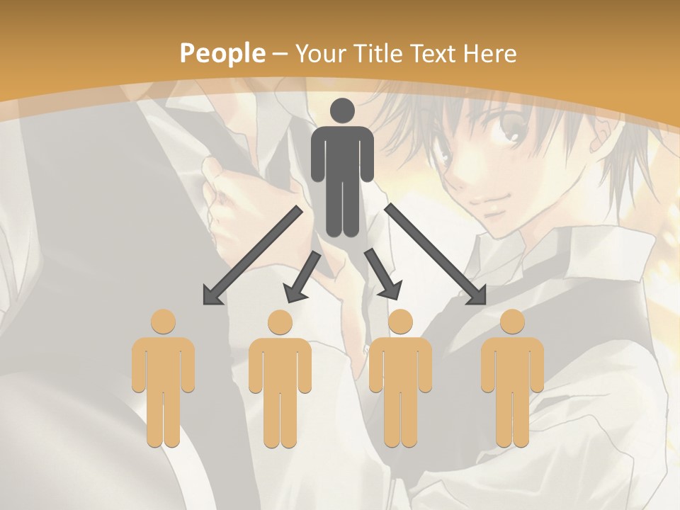 A Couple Of People Standing Next To Each Other PowerPoint Template