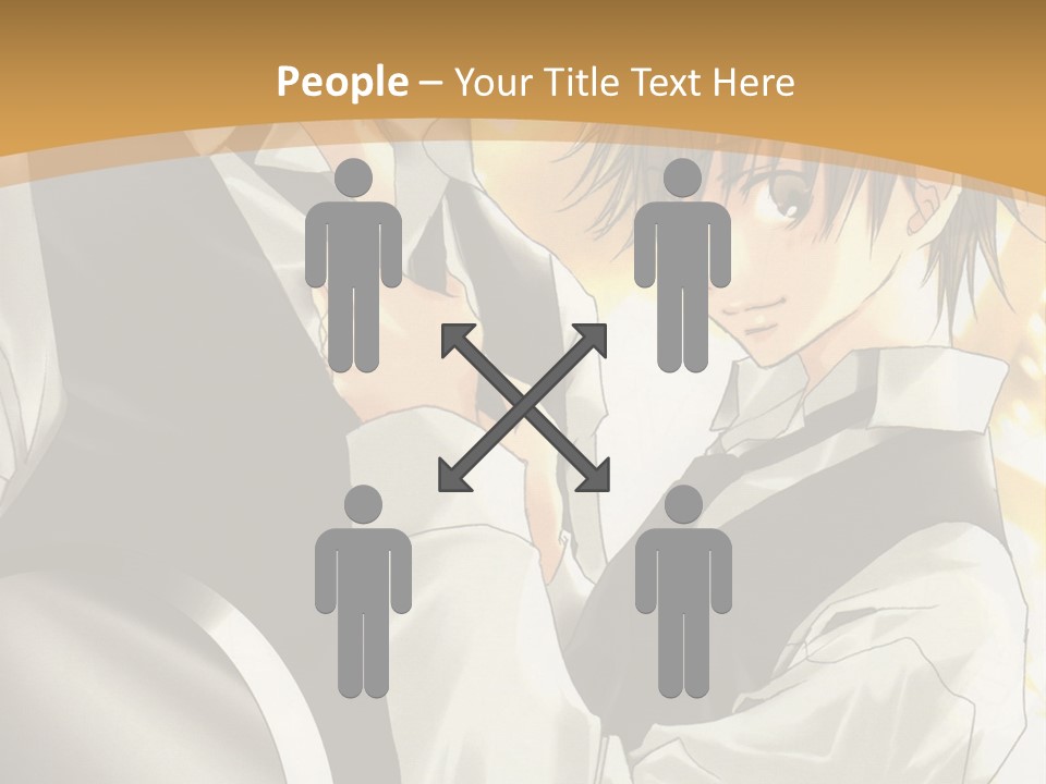 A Couple Of People Standing Next To Each Other PowerPoint Template