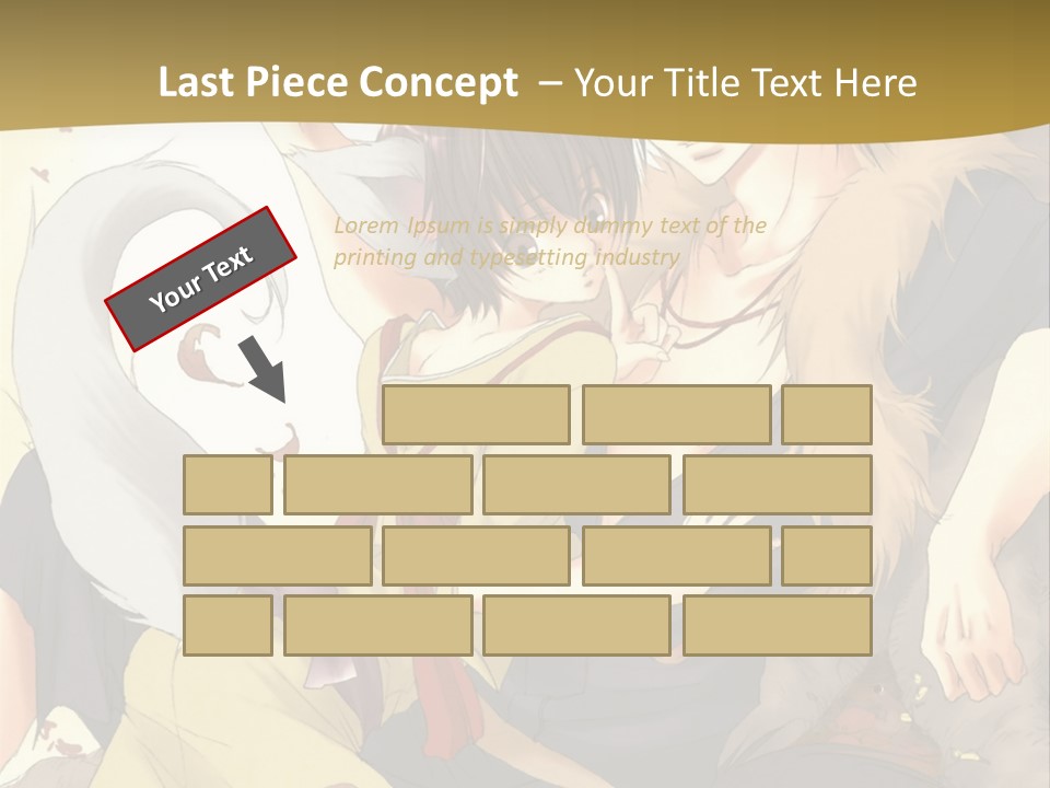 A Couple Of Anime Characters Sitting Next To Each Other PowerPoint Template