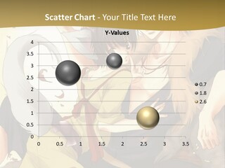 A Couple Of Anime Characters Sitting Next To Each Other PowerPoint Template