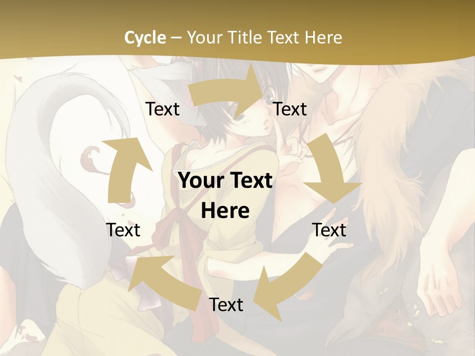 A Couple Of Anime Characters Sitting Next To Each Other PowerPoint Template