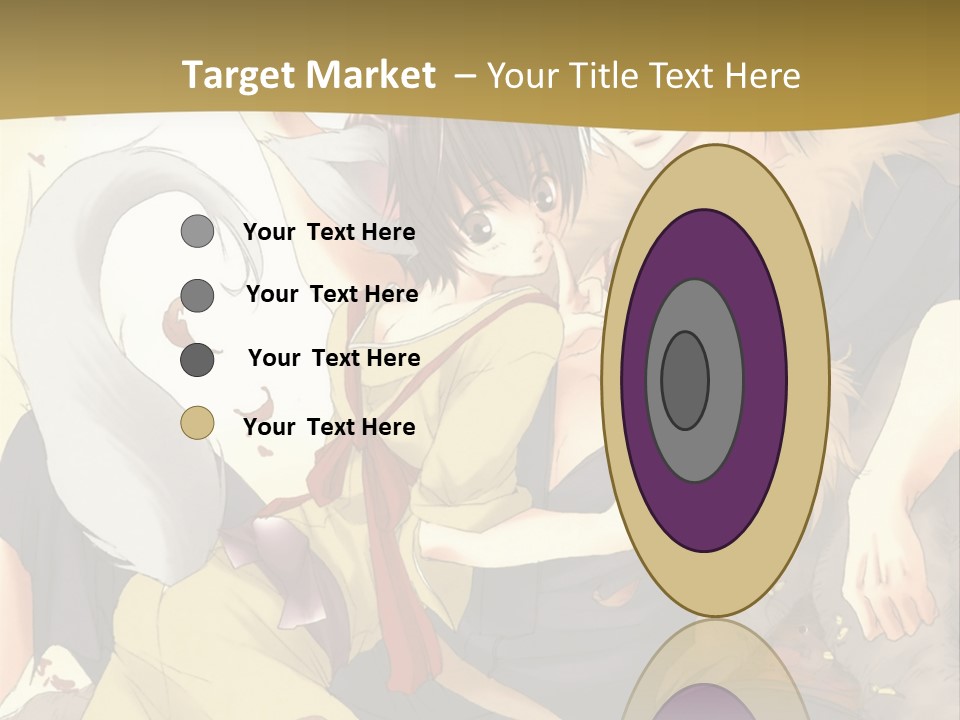 A Couple Of Anime Characters Sitting Next To Each Other PowerPoint Template