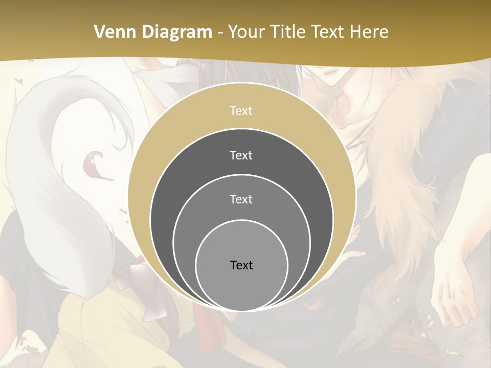 A Couple Of Anime Characters Sitting Next To Each Other PowerPoint Template