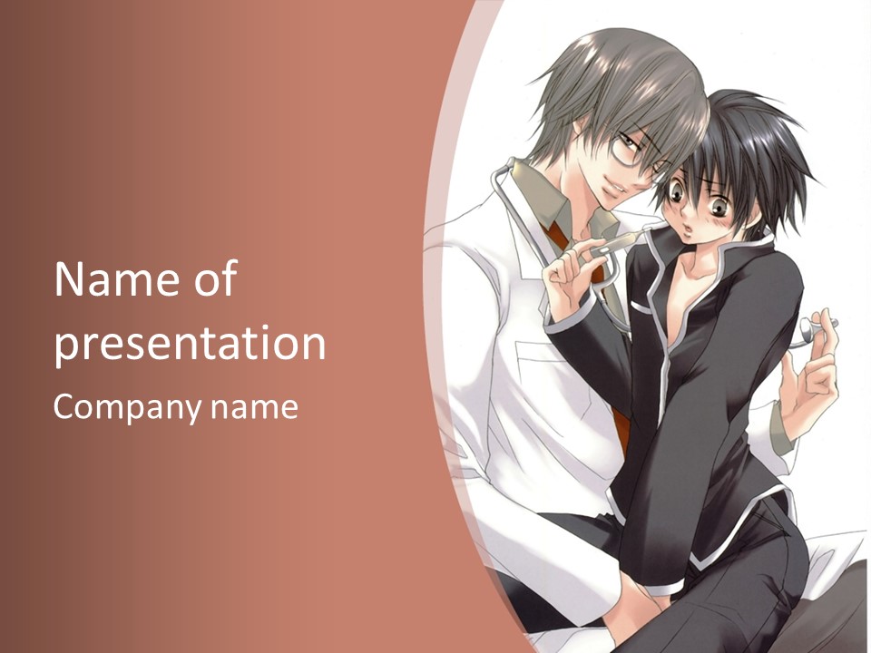 A Couple Of People That Are Hugging Each Other PowerPoint Template