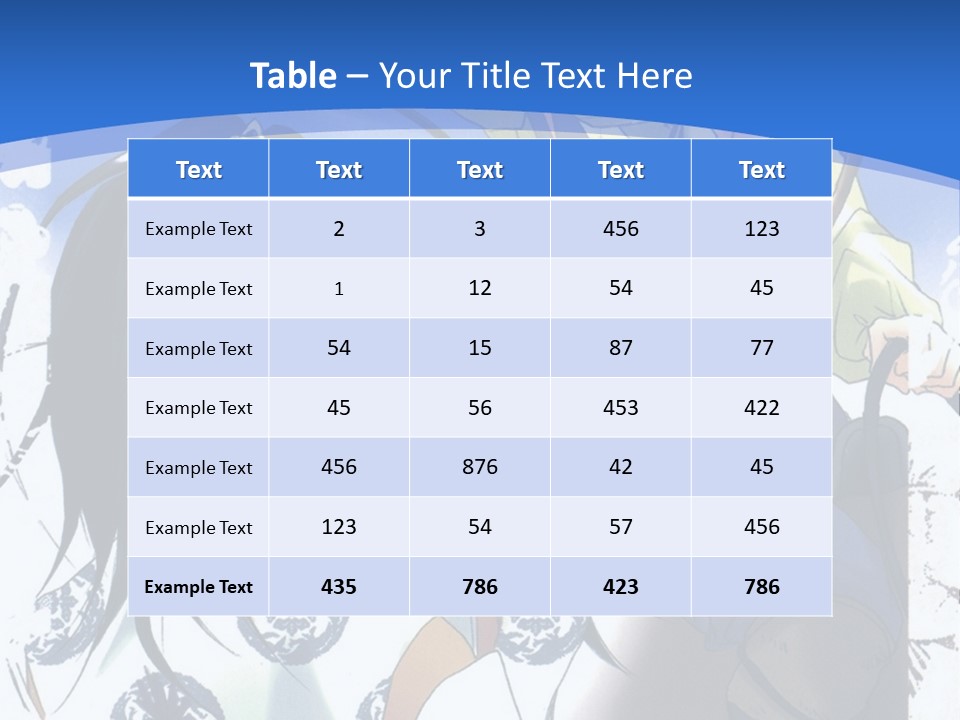 A Couple Of Anime Characters In Front Of A Blue Background PowerPoint Template