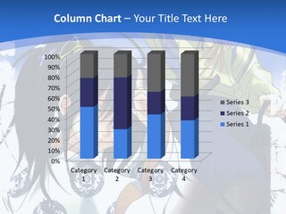 A Couple Of Anime Characters In Front Of A Blue Background PowerPoint Template