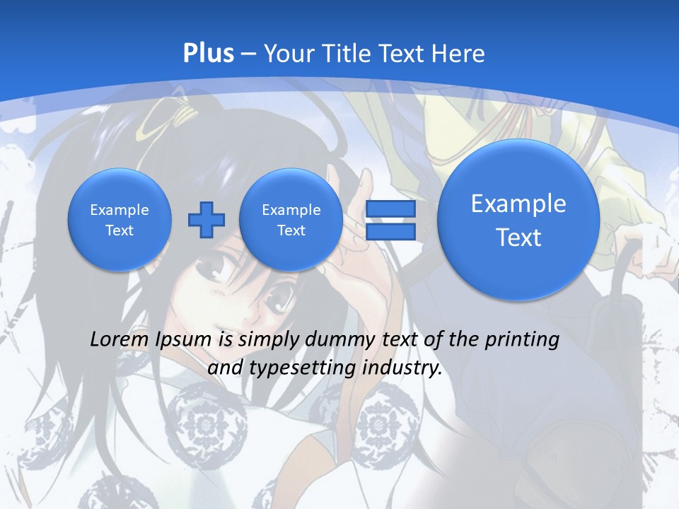 A Couple Of Anime Characters In Front Of A Blue Background PowerPoint Template